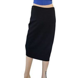 DIANE VON FURSTENBERG Black Sleek Knit Skirt M